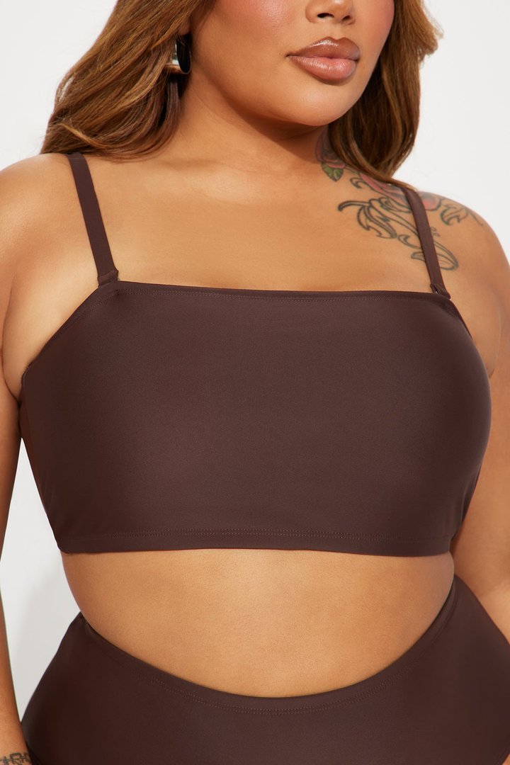 Maui Mix And Match Bandeau Bikini Top - Chocolate