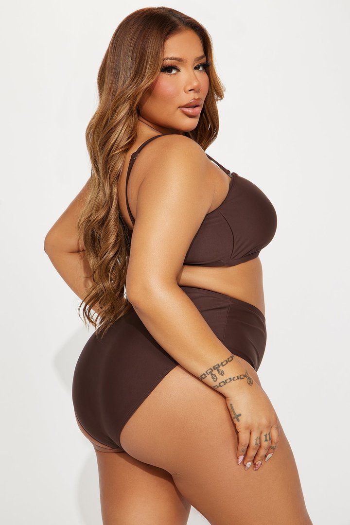 Maui Mix And Match Bandeau Bikini Top - Chocolate