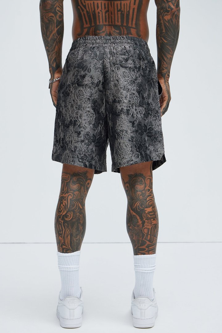 Harrison Jacquard Shorts - Charcoal