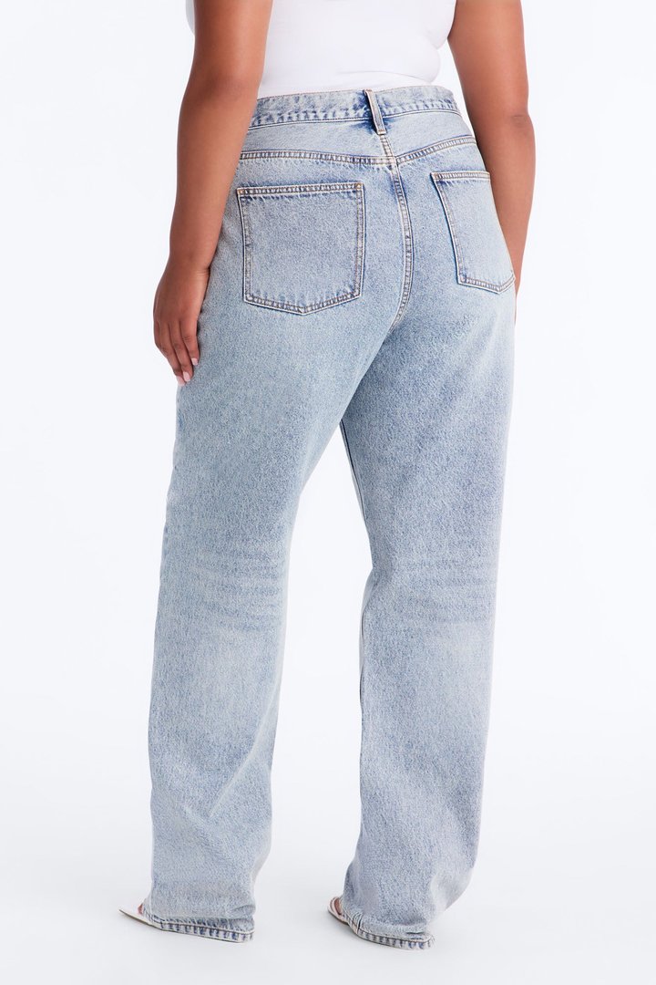 Tall Crossover Straight Leg Jeans - Light Blue Wash