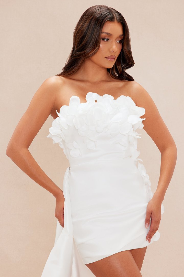Jannel Taffeta Mini Dress - White