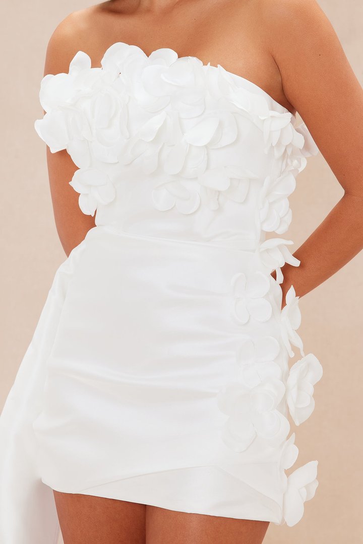 Jannel Taffeta Mini Dress - White