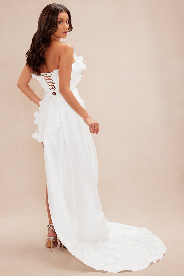 Jannel Taffeta Mini Dress - White