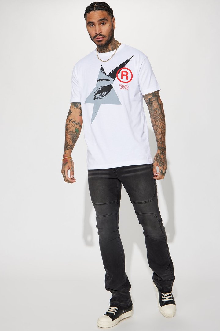 Real Eyes Lie Short Sleeve Tee - White