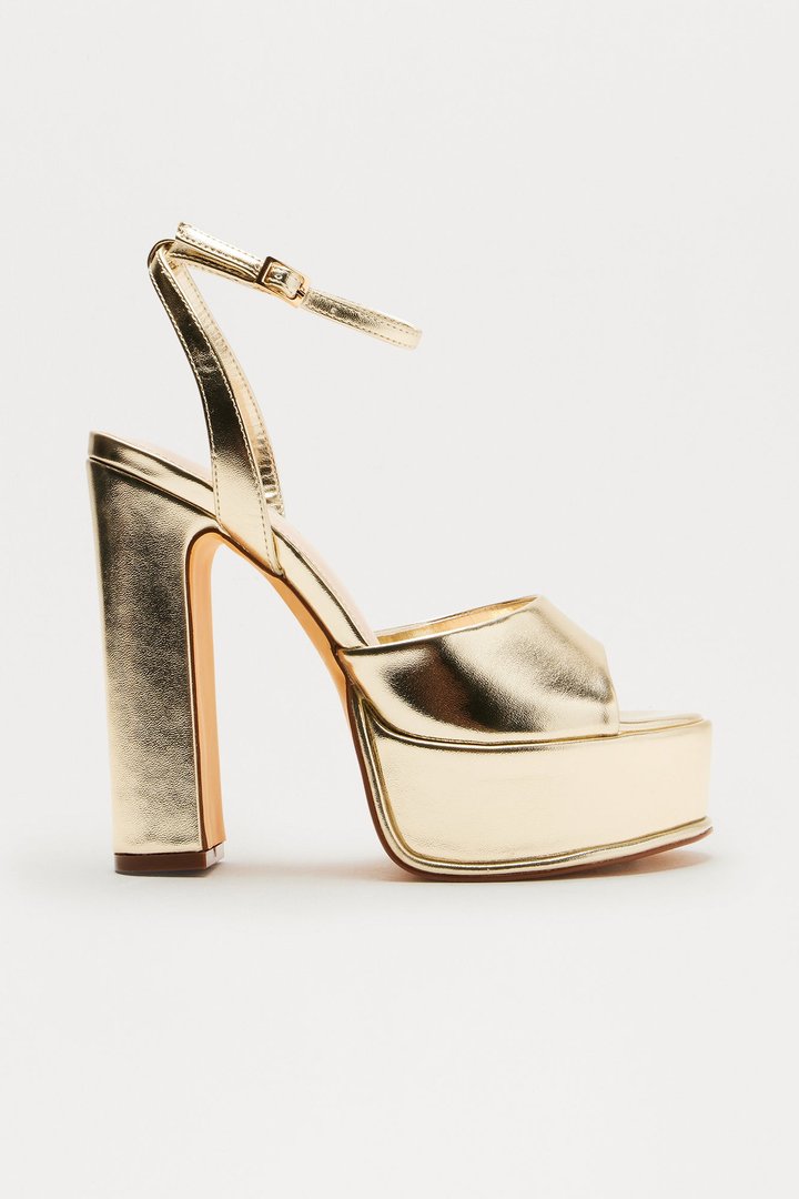 Prosecco Ultra Platform Heels - Gold
