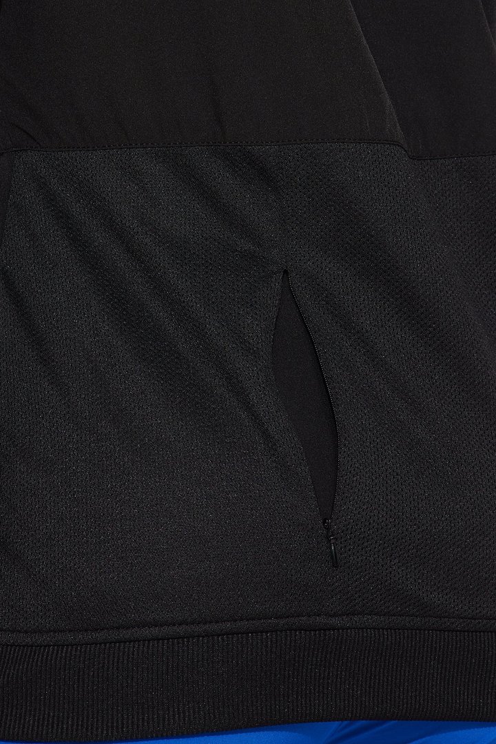 Full Shift Stretch Scrub Uniform Zip Up Jacket - Black