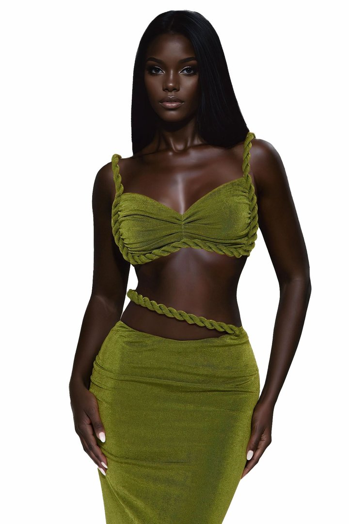 Aitana Maxi Skirt Set - Green