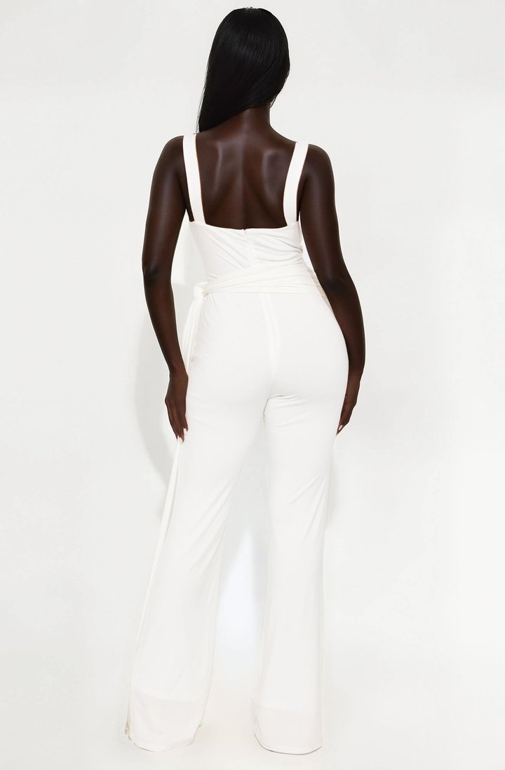 Helena Draped Jumpsuit - White