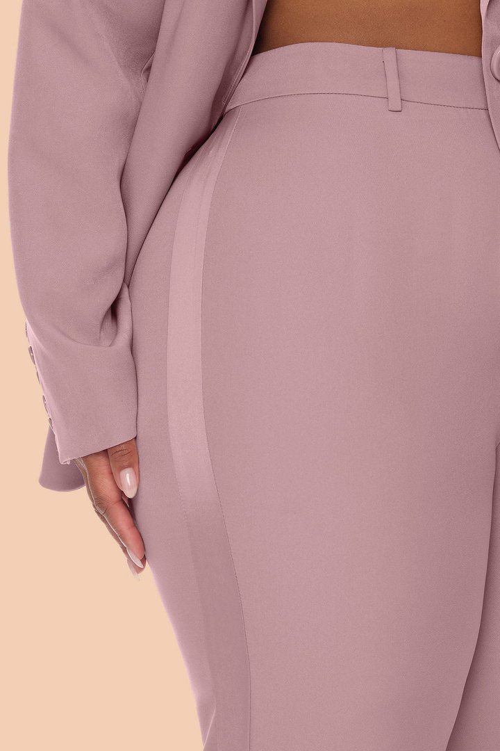 Jasmina Tuxedo Suit Set - Mauve