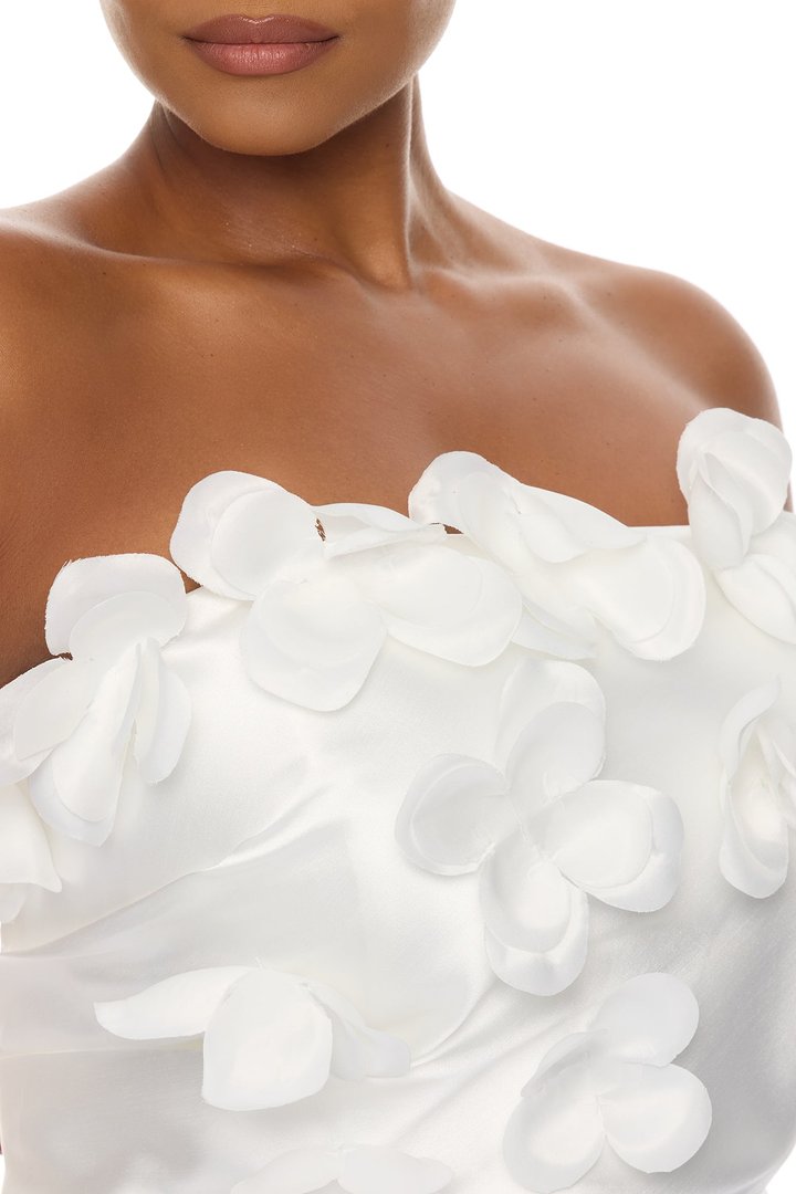 Jannel Taffeta Mini Dress - White