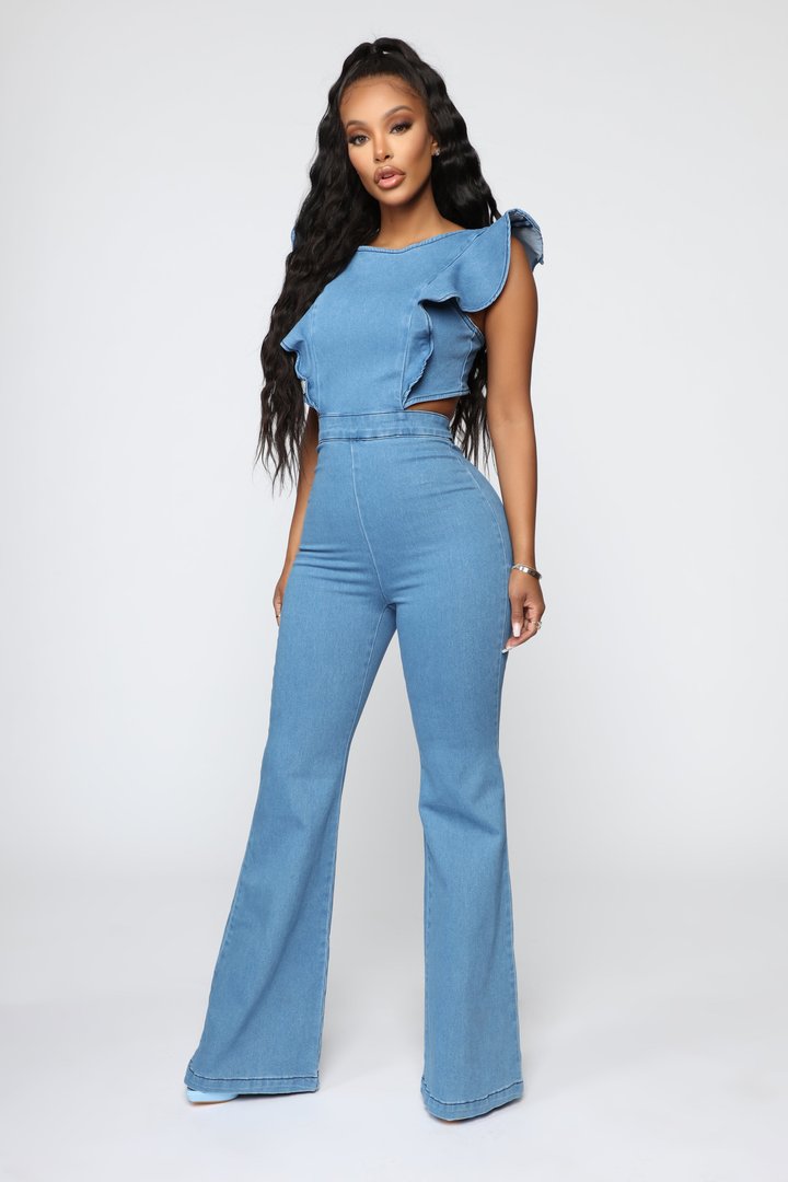 Janis Denim Jumpsuit - Medium Wash