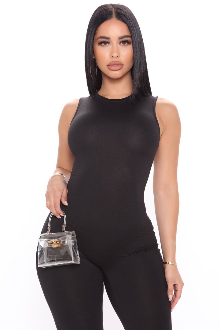 Jessie Skinny Leg Jumpsuit - Black