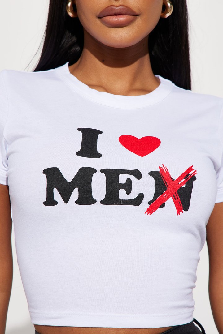 I Love Me Graphic Tee - White