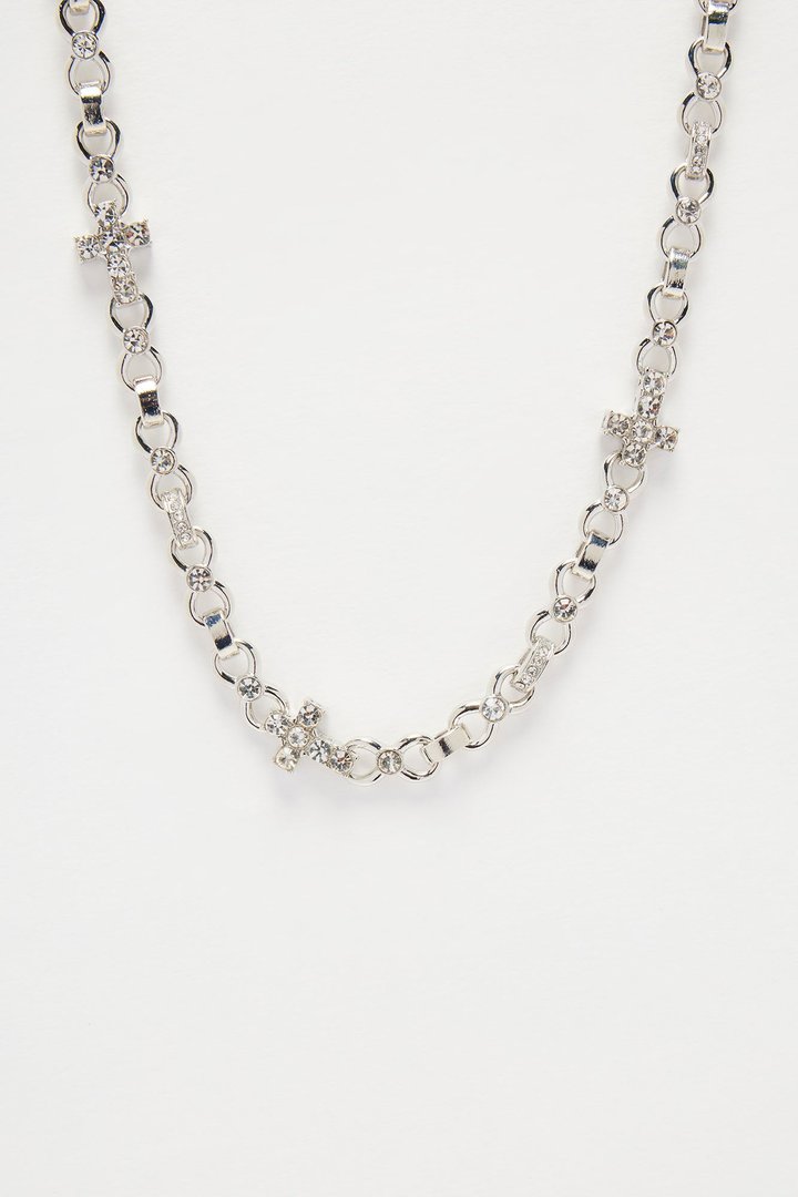Infinite Cross Necklace - Silver