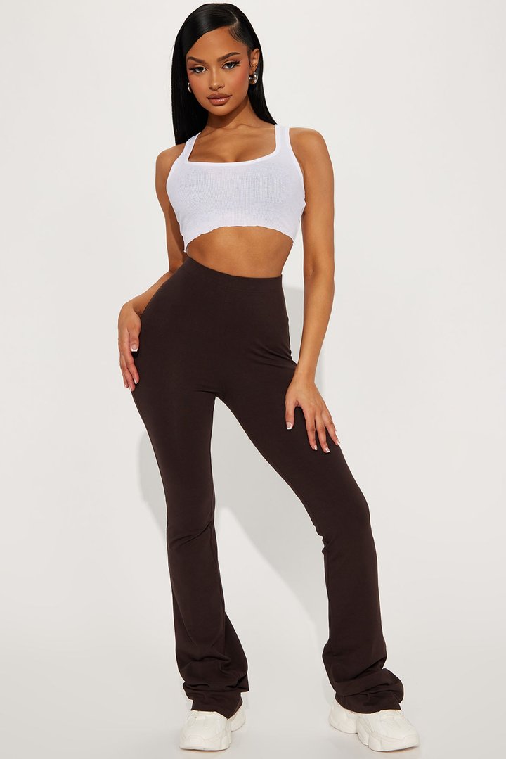 Tall Adriana Flare Pant - Dark Brown