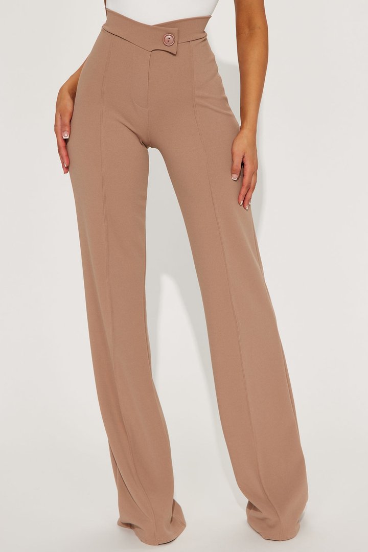Tall Call It Even Wide Leg Dress Pants - Taupe