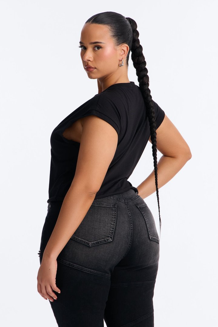 Star Shine Muscle Tee - Black