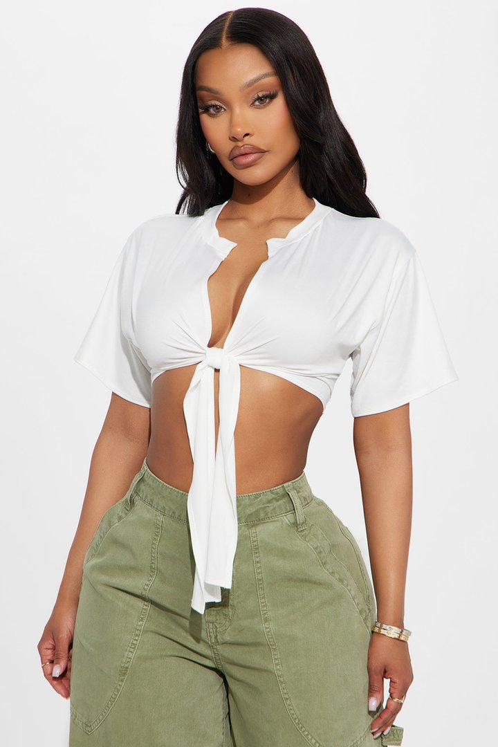 On To You Short Sleeve Top - White