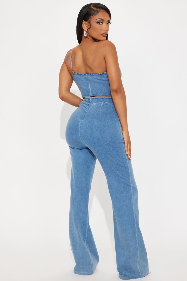 Denise Denim Pant Set - Denim