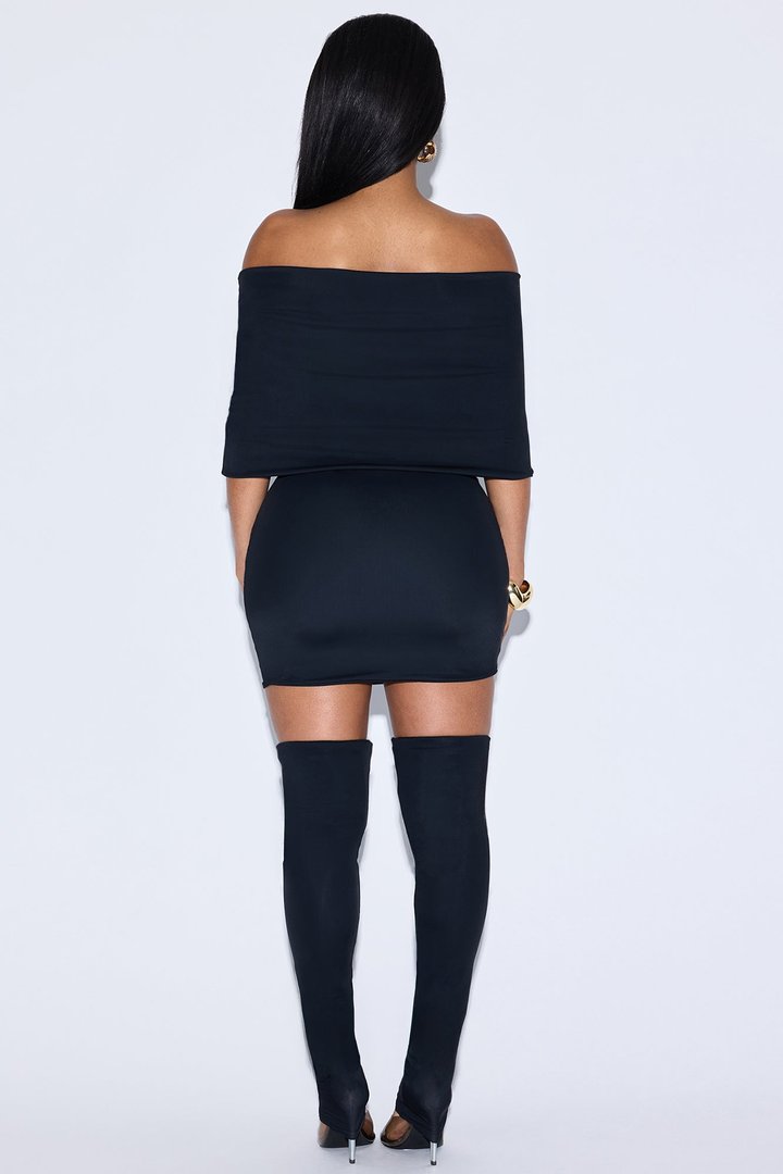Jassy Double Lined 2 Piece Dress - Black