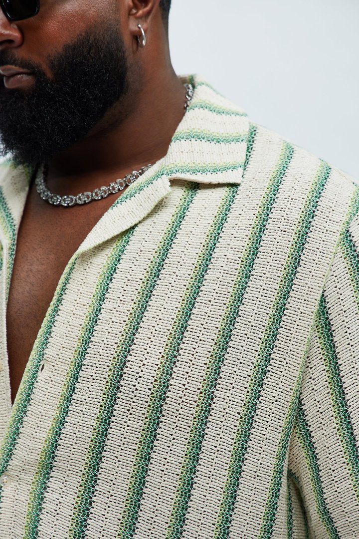 Peyton Textured Shirt - Green/combo