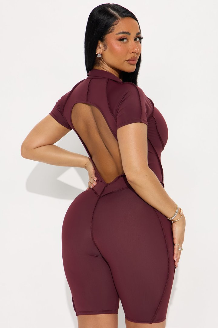On The Daily Romper - Burgundy