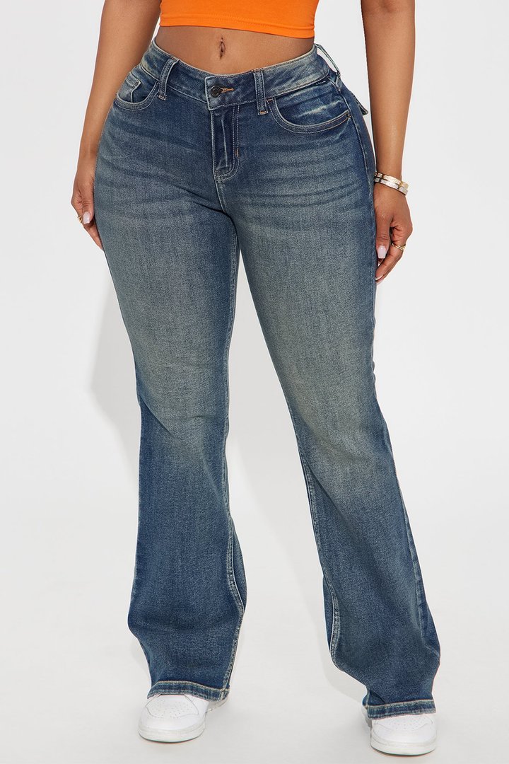 Catch You Up Bootcut Jeans - Dark Wash