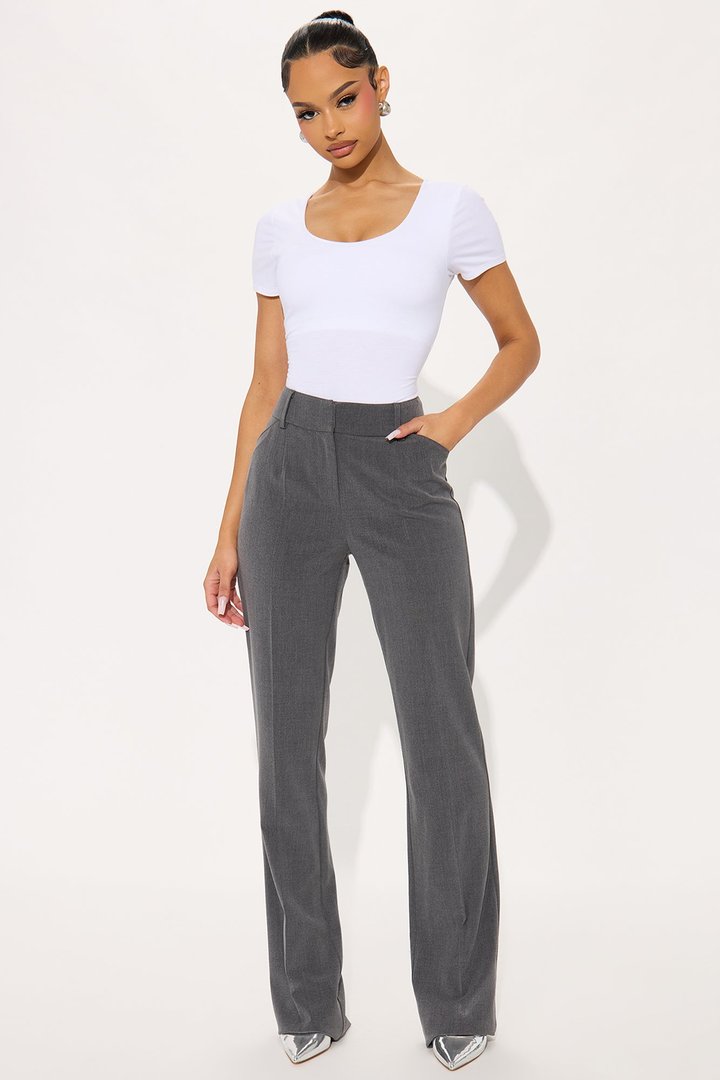Tall Tasha Dressy High Rise Pants - Charcoal