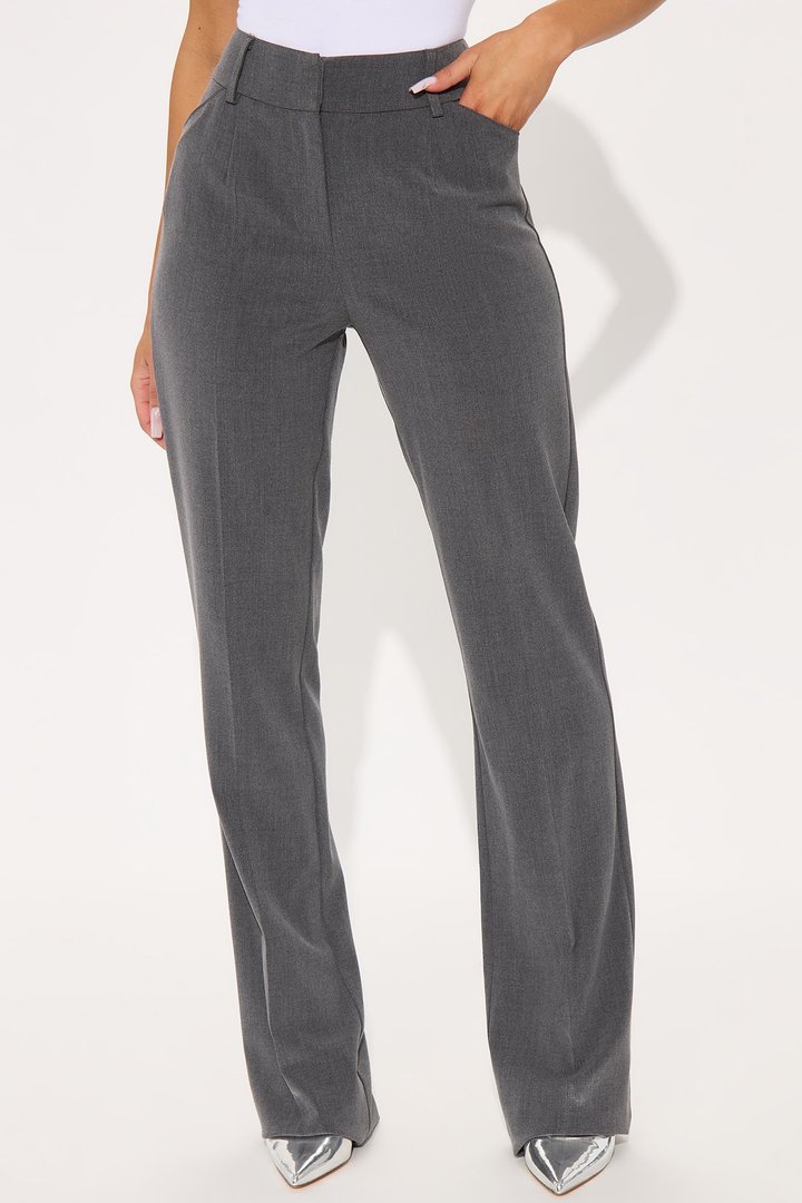 Tall Tasha Dressy High Rise Pants - Charcoal