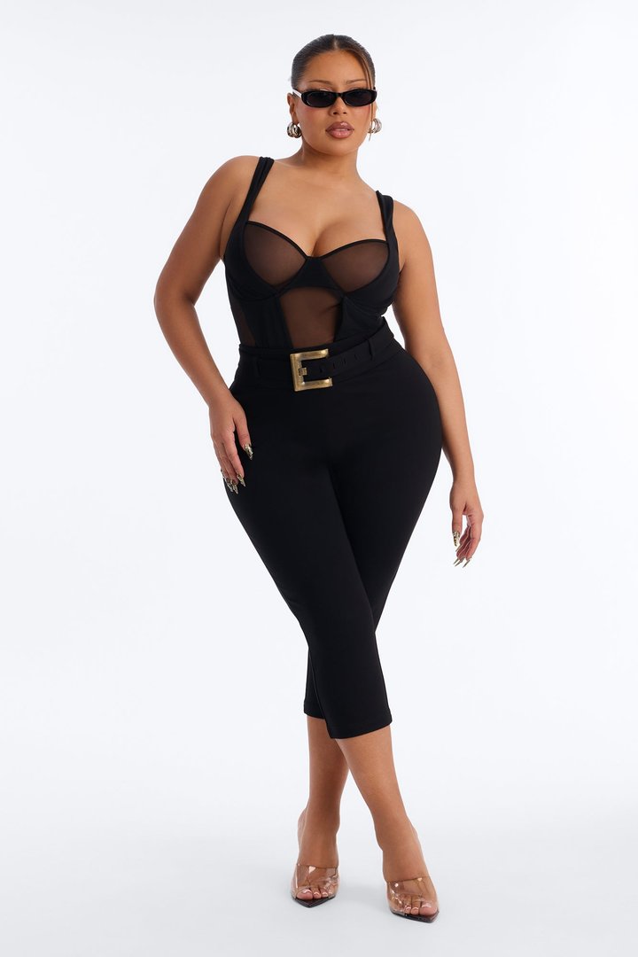 Kailany High Rise Capri Skinny Pant - Black