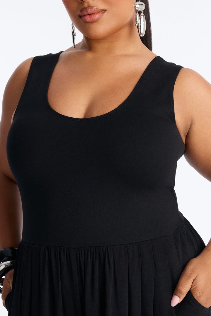 Mariah Sleeveless Wide Leg Jumpsuit - Black