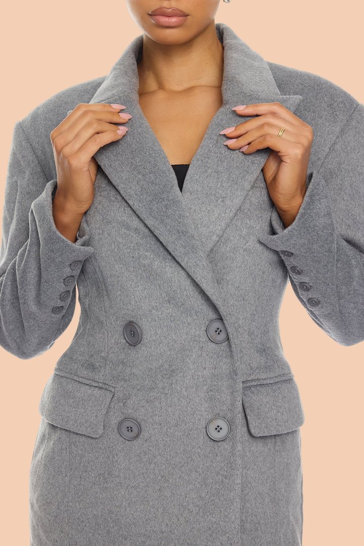 Power Moves Wool Blazer - Heather Grey