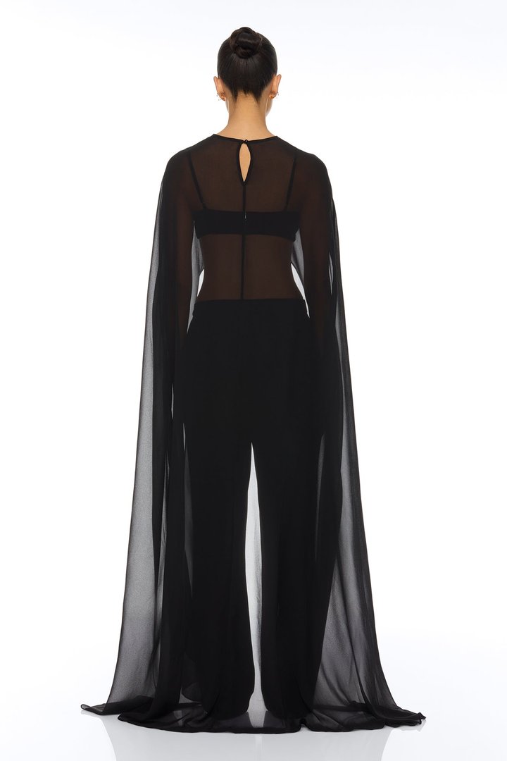 Forever Yours Chiffon Pant Set - Black