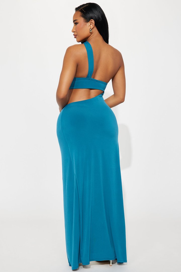 I Need You Cut Out Maxi Dress - Teal