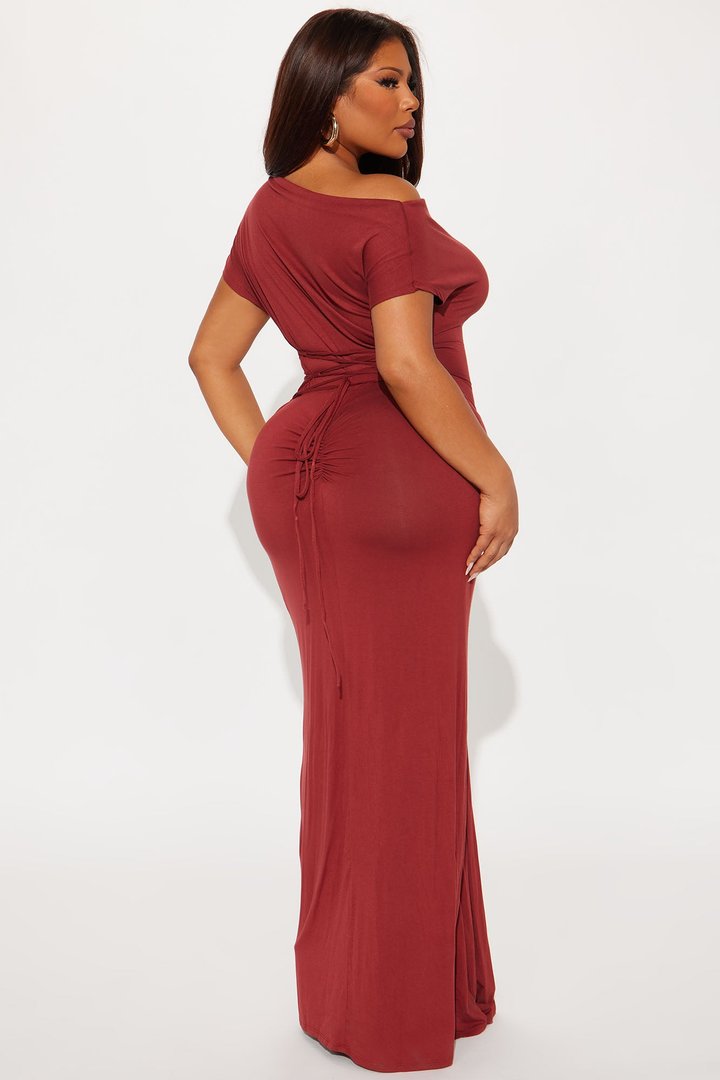Feels Like Karma Maxi Dress - Rust