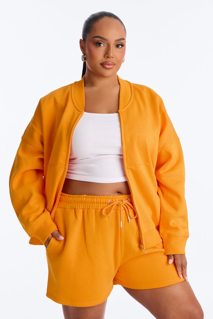 Stole My Ex Boyfriend's Bomber Jacket - Orange