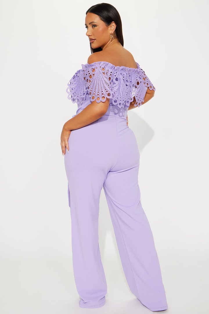 Nidia Crepe Wide Leg Jumpsuit - Lavender