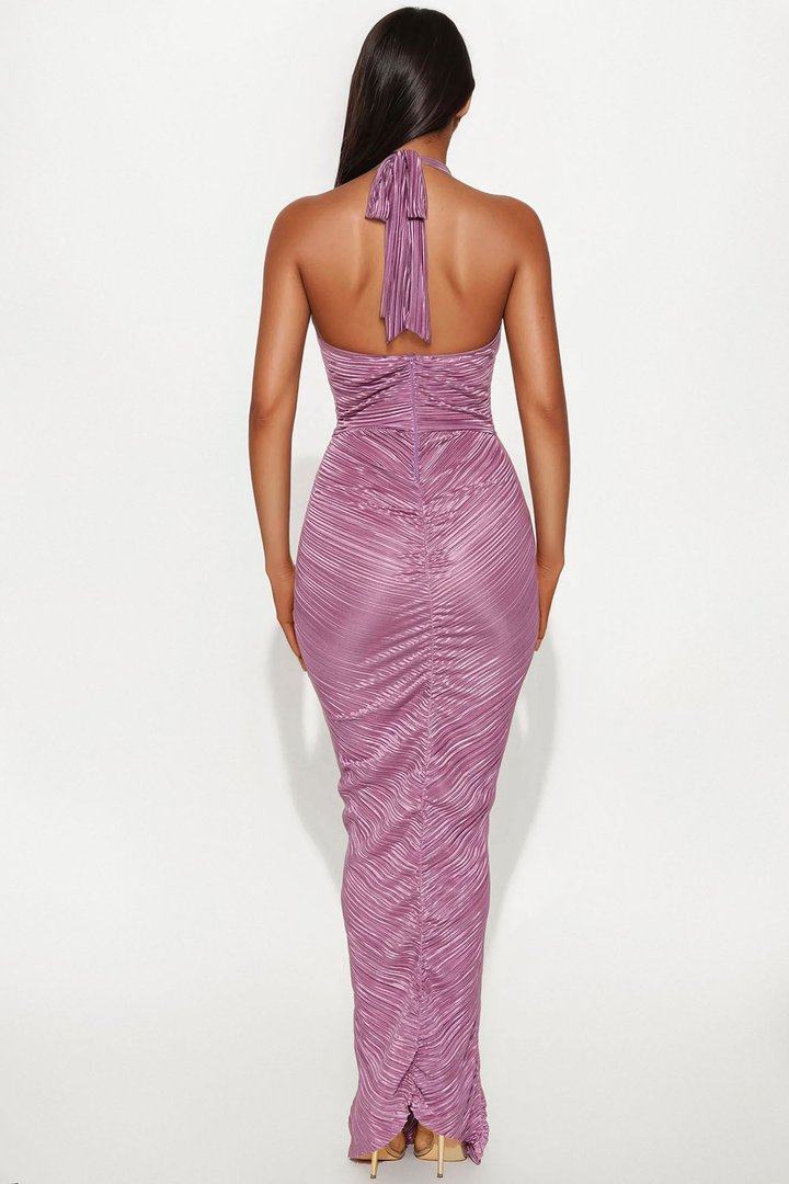 My Moment Pleated Maxi Dress - Mauve