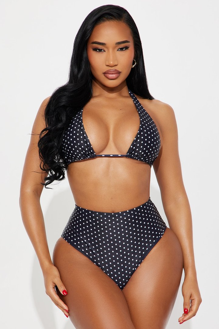 Honolulu Halter High Waist 2 Piece Bikini - Black/combo