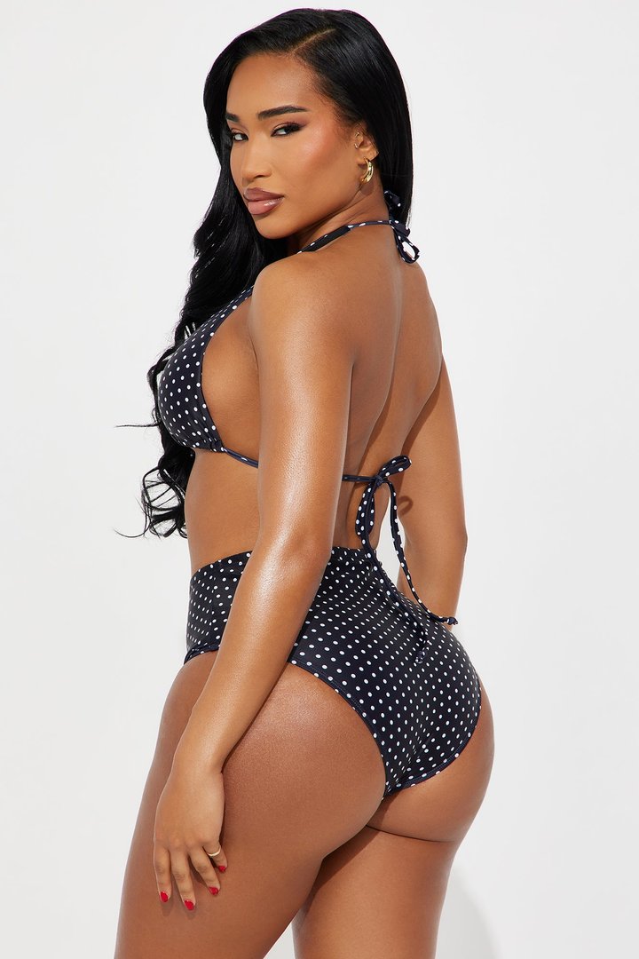 Honolulu Halter High Waist 2 Piece Bikini - Black/combo