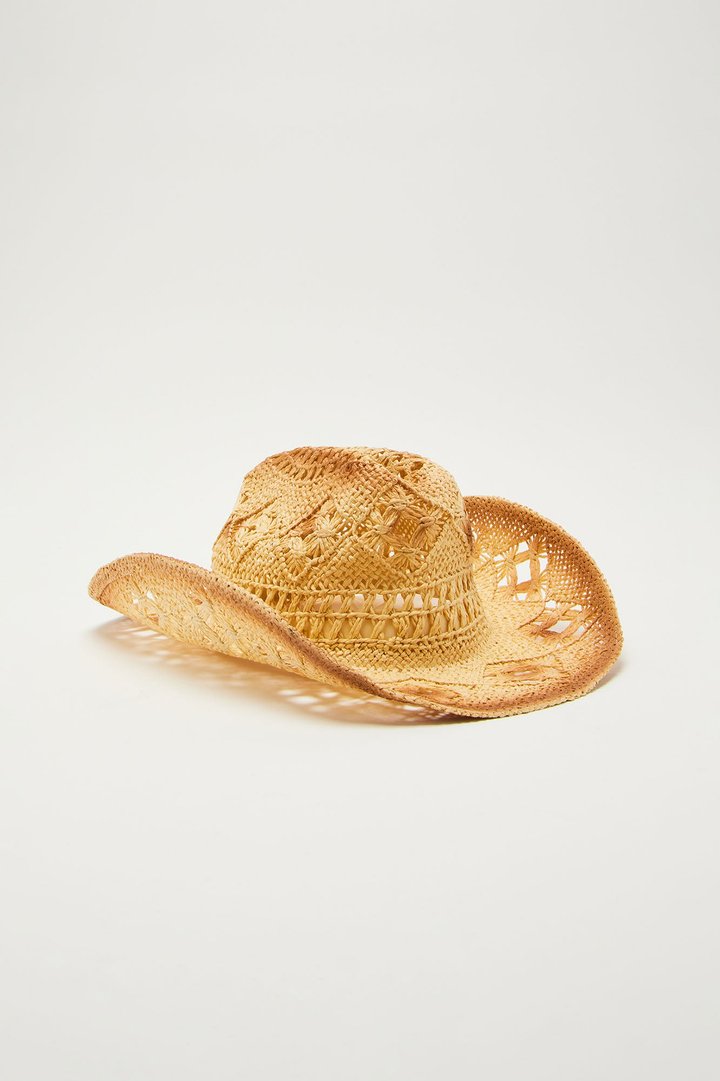 Spring Break In Cabo Cowboy Hat - Natural/Combo