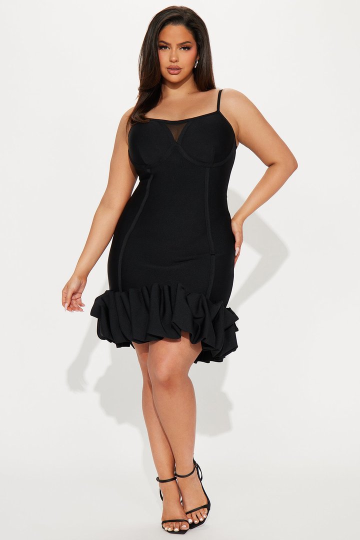 Everly Bandage Mini Dress - Black