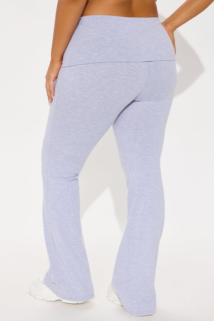 Tall Adriana Foldover Flare Pant - Heather Grey