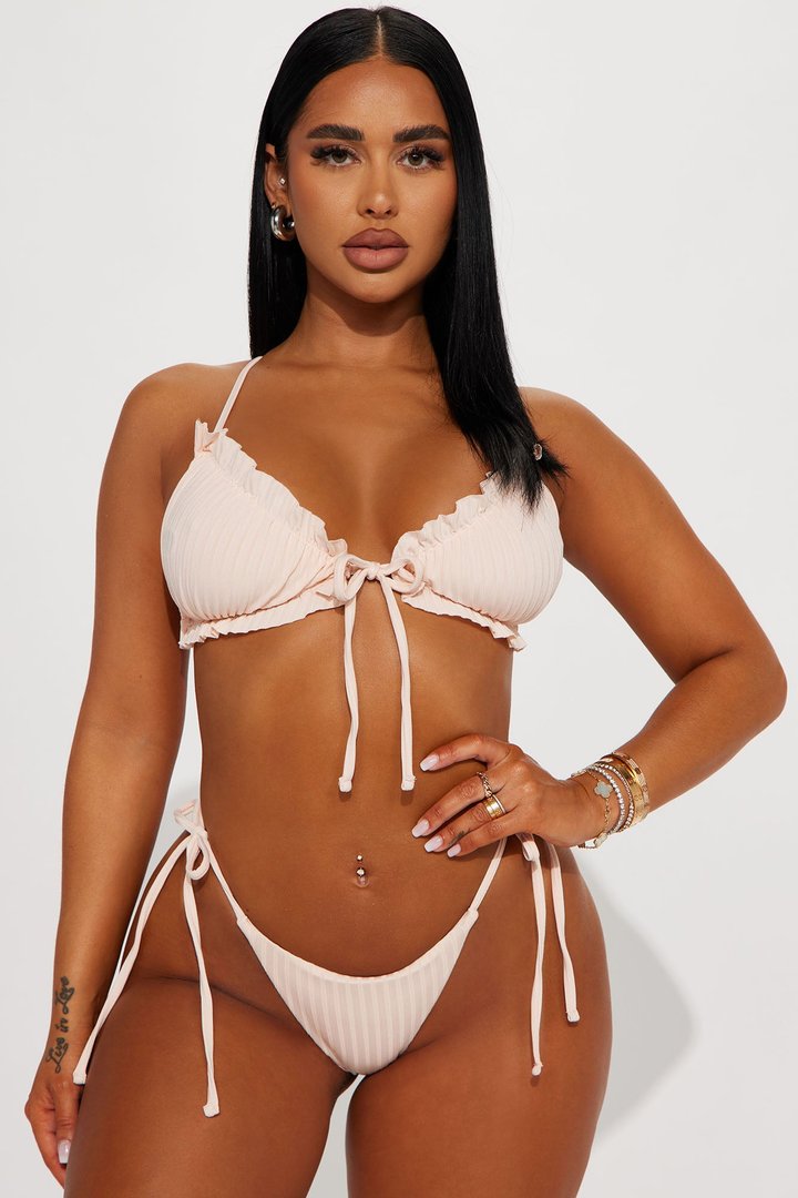 Ariel Ruched 2 Piece Bikini - Nude