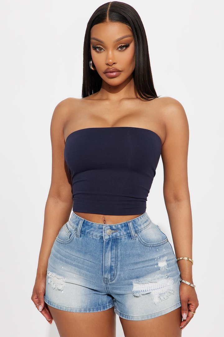Talia Tube Top - Navy