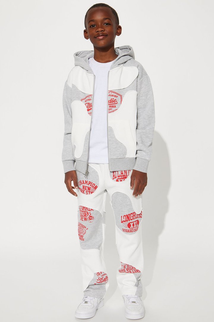 Mini Tyson Champion Oversized Zip Hoodie - Heather/Combo