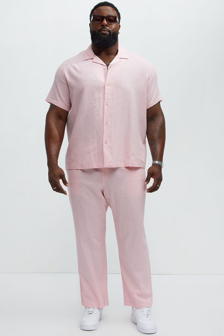 Bahamas Linen Shirt - Pink
