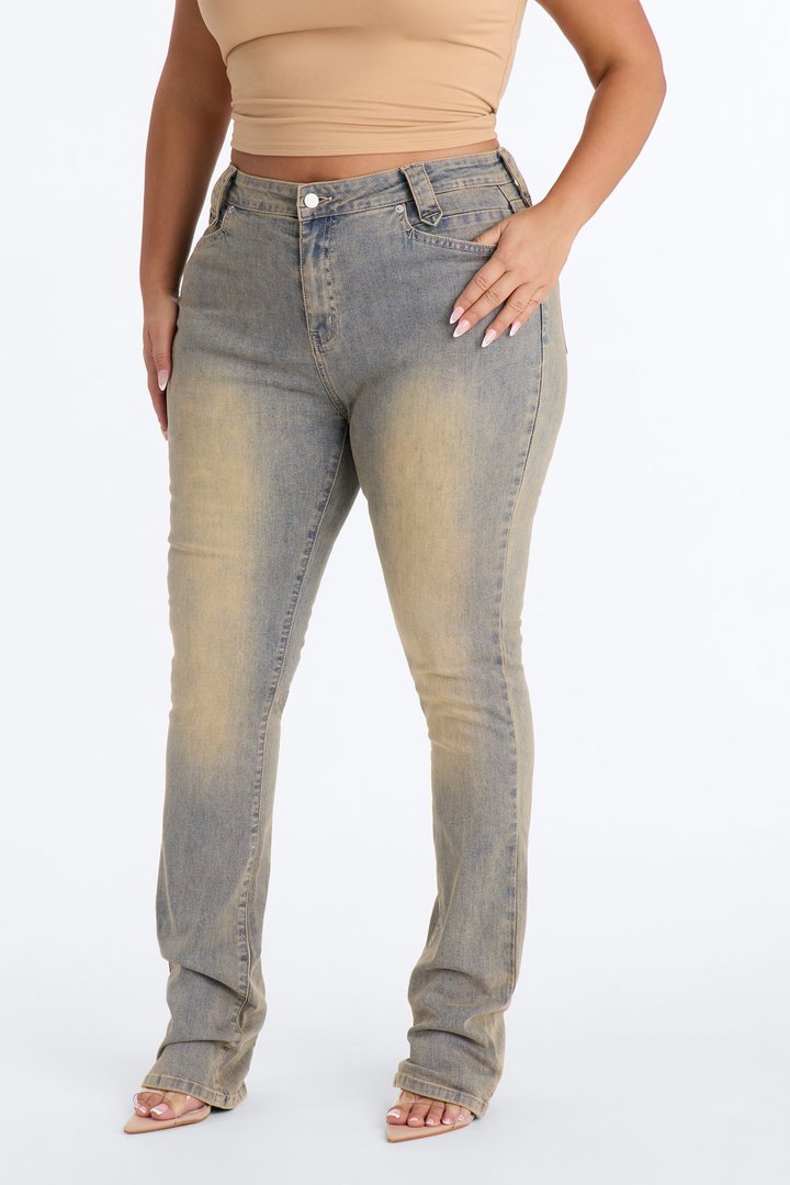 Solana Stretch Stacked Skinny Jeans - Vintage Wash