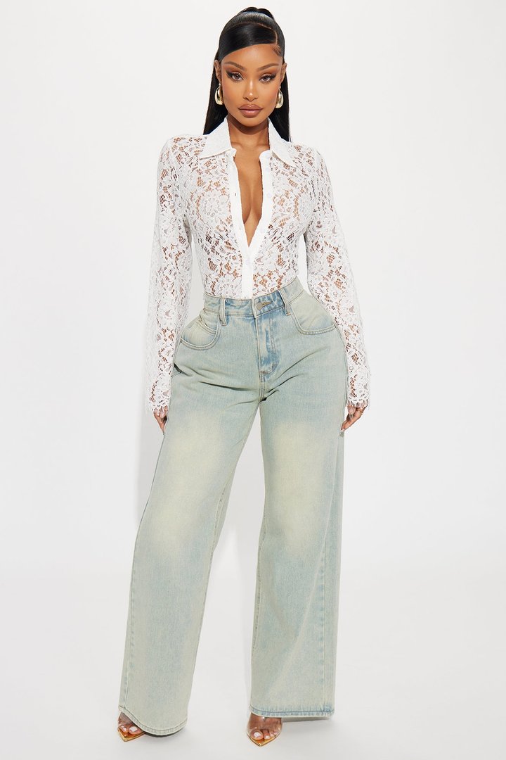 Love Letters Lace Shirt - White