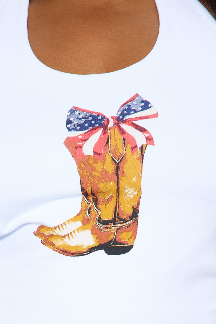Boots & Blue Jeans Halter Top - White